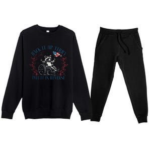 Back It Up Terry Retro 4th Of July Premium Crewneck Sweatsuit Set