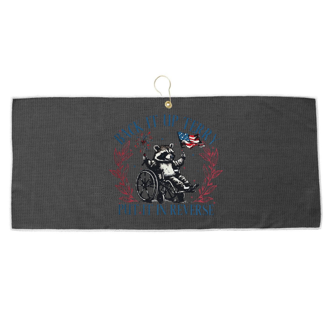 Back It Up Terry Retro 4th Of July Large Microfiber Waffle Golf Towel