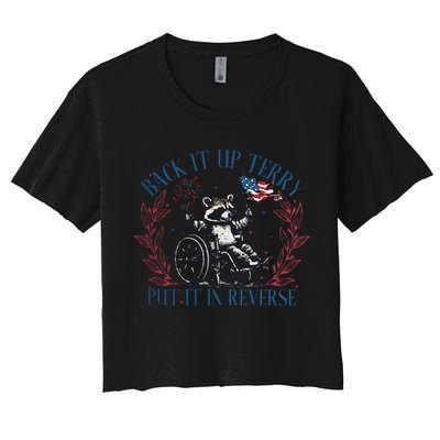 Back It Up Terry Retro 4th Of July Crop Top