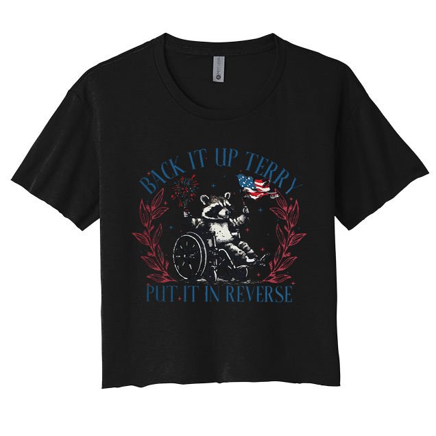 Back It Up Terry Retro 4th Of July Crop Top