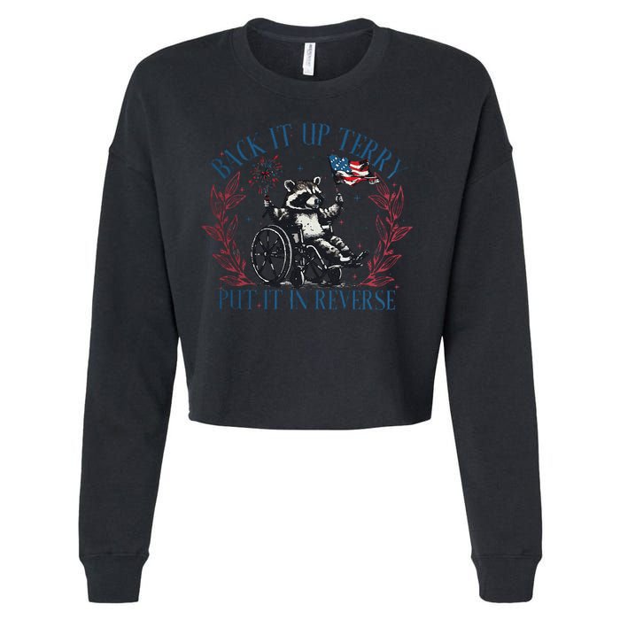 Back It Up Terry Retro 4th Of July Cropped Pullover Crew
