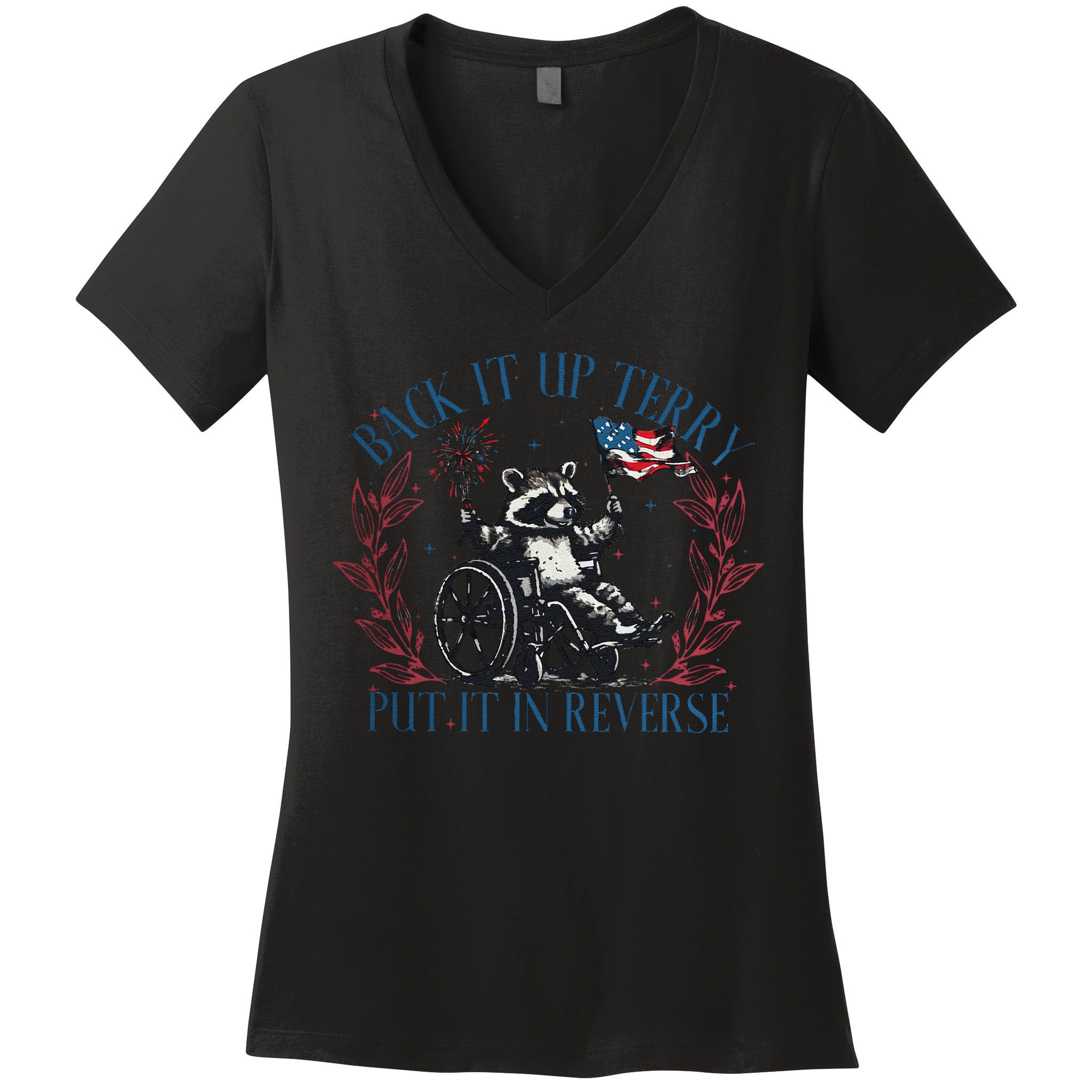 Back It Up Terry Retro 4th Of July Women's V-Neck T-Shirt