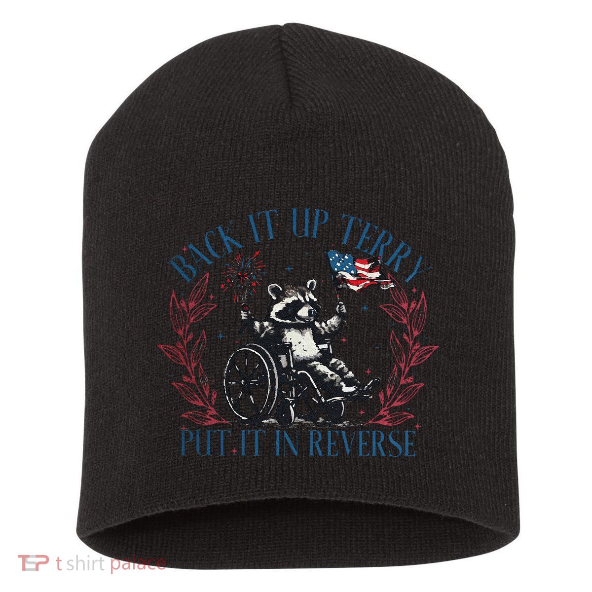 Back It Up Terry Retro 4th Of July Short Acrylic Beanie
