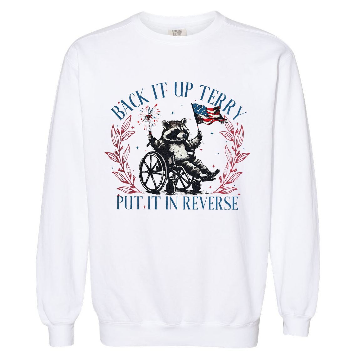 Back It Up Terry Retro 4th Of July Garment-Dyed Sweatshirt