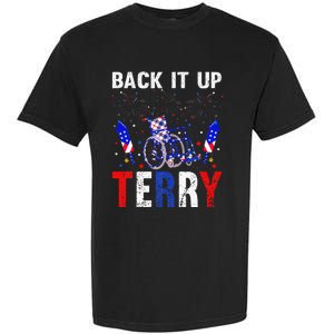 back it up terry 4th of july firework american flag Garment-Dyed Heavyweight T-Shirt