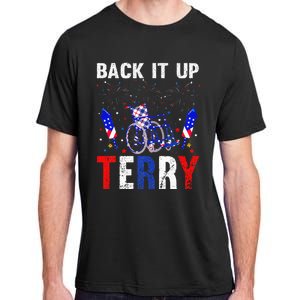 back it up terry 4th of july firework american flag Adult ChromaSoft Performance T-Shirt