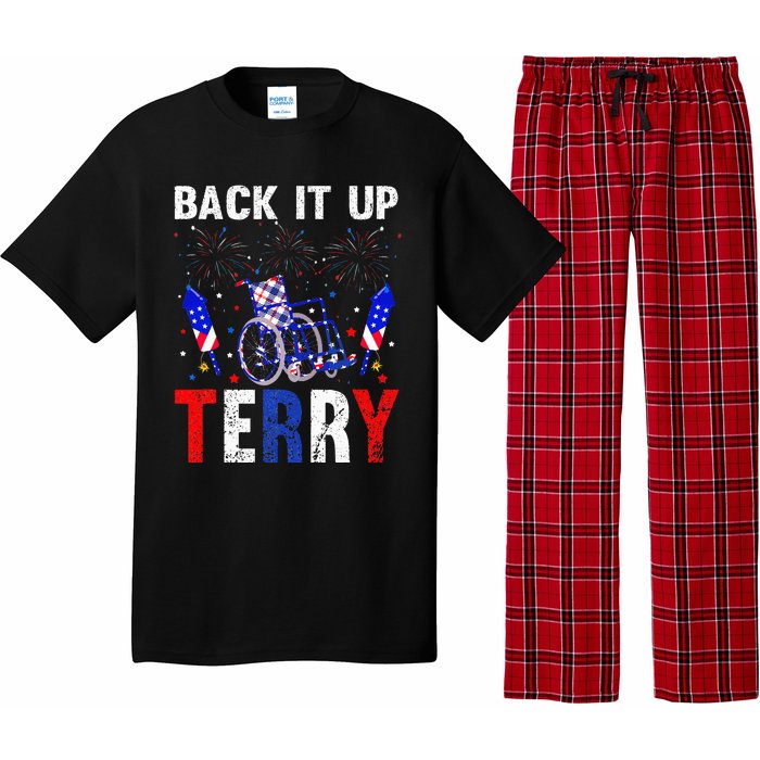 back it up terry 4th of july firework american flag Pajama Set