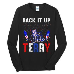 back it up terry 4th of july firework american flag Tall Long Sleeve T-Shirt