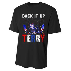 back it up terry 4th of july firework american flag Performance Sprint T-Shirt