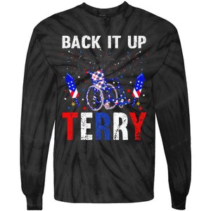 back it up terry 4th of july firework american flag Tie-Dye Long Sleeve Shirt