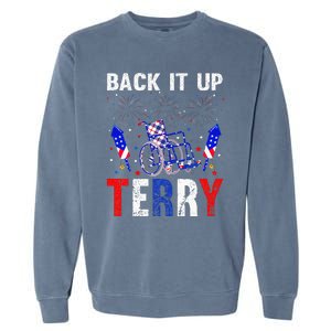 back it up terry 4th of july firework american flag Garment-Dyed Sweatshirt