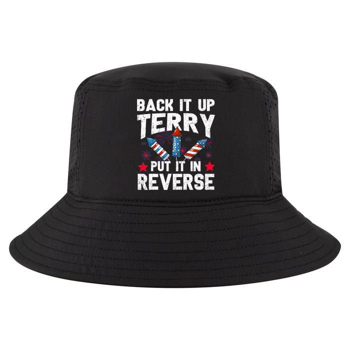 Back It Up Terry Put It In Reverse Firework Flag 4th Of July Cool Comfort Performance Bucket Hat