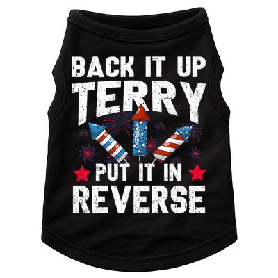 Back It Up Terry Put It In Reverse Firework Flag 4th Of July Doggie Tank