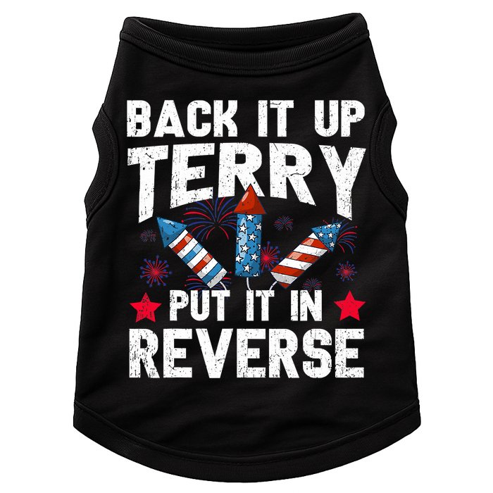 Back It Up Terry Put It In Reverse Firework Flag 4th Of July Doggie Tank