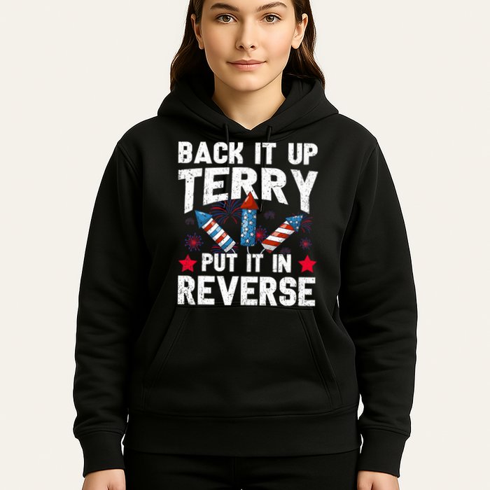 Back It Up Terry Put It In Reverse Firework Flag 4th Of July Hoodie
