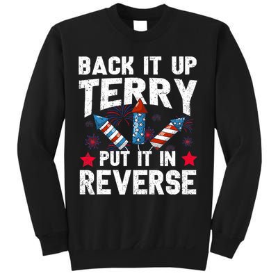 Back It Up Terry Put It In Reverse Firework Flag 4th Of July Sweatshirt