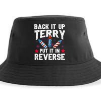 Back It Up Terry Put It In Reverse Firework Flag 4th Of July Sustainable Bucket Hat