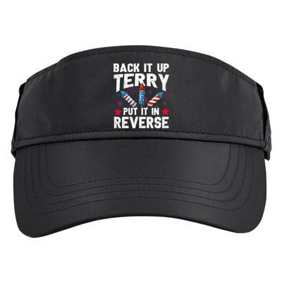 Back It Up Terry Put It In Reverse Firework Flag 4th Of July Adult Drive Performance Visor