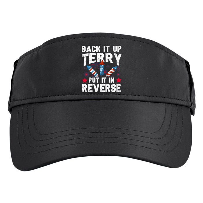 Back It Up Terry Put It In Reverse Firework Flag 4th Of July Adult Drive Performance Visor