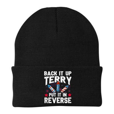 Back It Up Terry Put It In Reverse Firework Flag 4th Of July Beanie