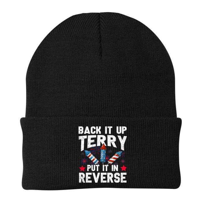 Back It Up Terry Put It In Reverse Firework Flag 4th Of July Beanie