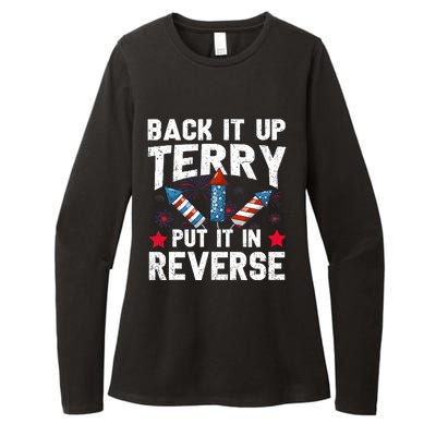 Back It Up Terry Put It In Reverse Firework Flag 4th Of July Womens CVC Long Sleeve Shirt