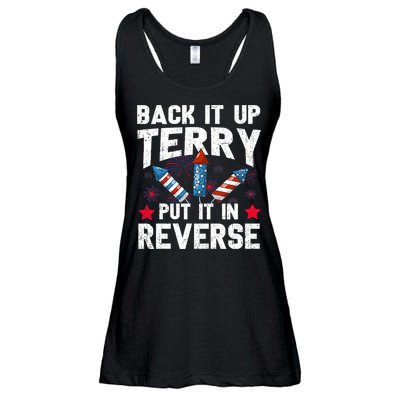 Back It Up Terry Put It In Reverse Firework Flag 4th Of July Ladies Essential Flowy Tank