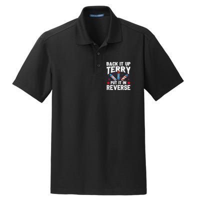 Back It Up Terry Put It In Reverse Firework Flag 4th Of July Dry Zone Grid Polo