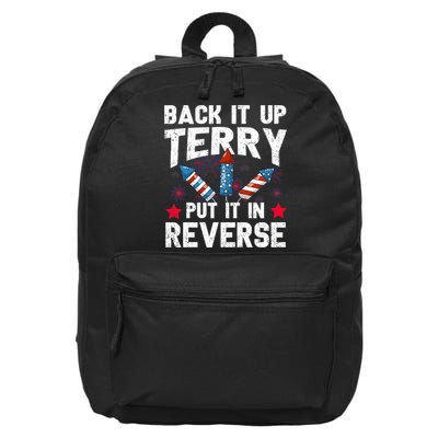 Back It Up Terry Put It In Reverse Firework Flag 4th Of July 16 in Basic Backpack