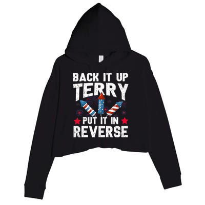 Back It Up Terry Put It In Reverse Firework Flag 4th Of July Crop Fleece Hoodie