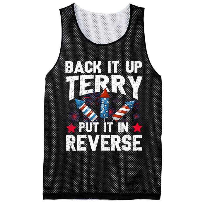 Back It Up Terry Put It In Reverse Firework Flag 4th Of July Mesh Reversible Basketball Jersey Tank