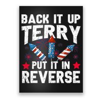 Back It Up Terry Put It In Reverse Firework Flag 4th Of July Poster