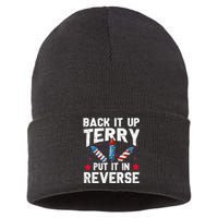 Back It Up Terry Put It In Reverse Firework Flag 4th Of July Sustainable Knit Beanie