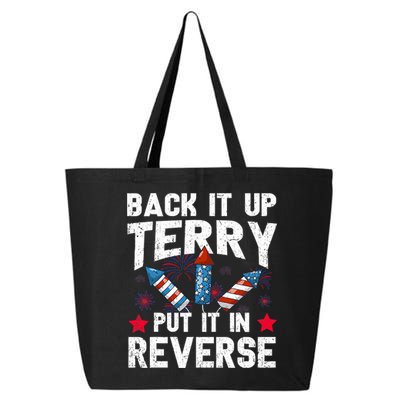 Back It Up Terry Put It In Reverse Firework Flag 4th Of July 25L Jumbo Tote