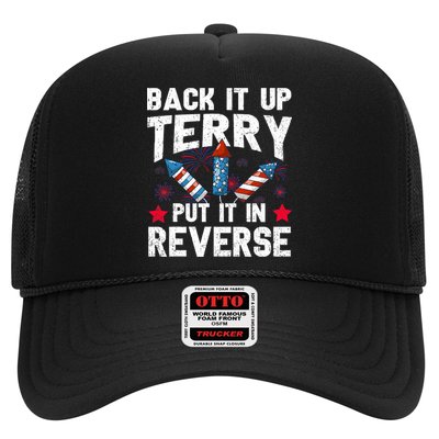 Back It Up Terry Put It In Reverse Firework Flag 4th Of July Trucker Hat