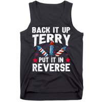 Back It Up Terry Put It In Reverse Firework Flag 4th Of July Tank Top