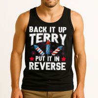 Back It Up Terry Put It In Reverse Firework Flag 4th Of July Tank Top