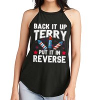 Back It Up Terry Put It In Reverse Firework Flag 4th Of July Women's Perfect Tri Rocker Tank