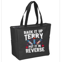 Back It Up Terry Put It In Reverse Firework Flag 4th Of July Zip Tote Bag