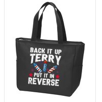 Back It Up Terry Put It In Reverse Firework Flag 4th Of July Zip Tote Bag