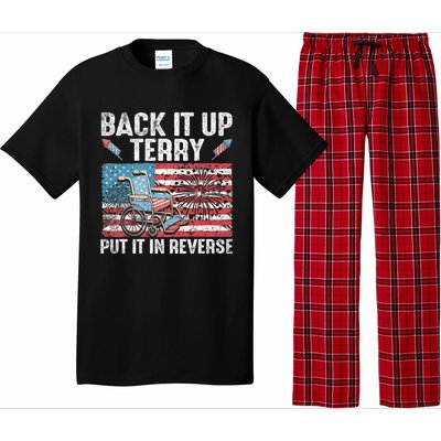 Back It Up Terry Put It In Reverse Firework Flag 4th Of July Pajama Set