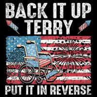 Back It Up Terry Put It In Reverse Firework Flag 4th Of July Premium T-Shirt