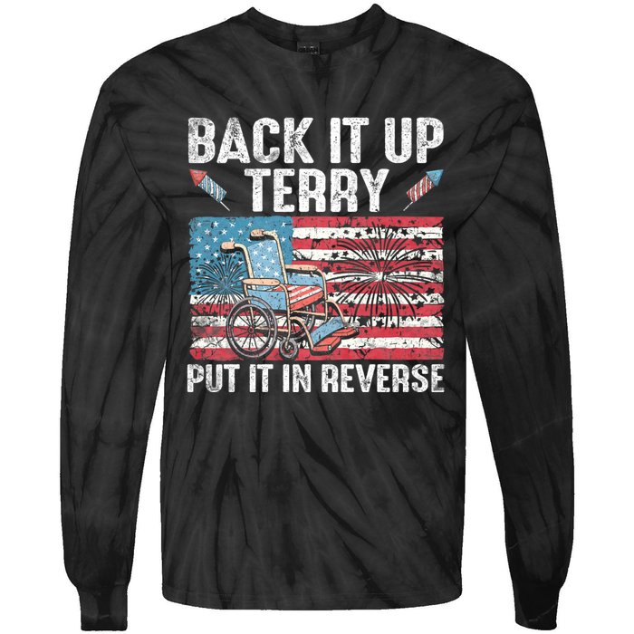 Back It Up Terry Put It In Reverse Firework Flag 4th Of July Tie-Dye Long Sleeve Shirt