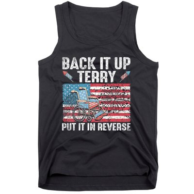 Back It Up Terry Put It In Reverse Firework Flag 4th Of July Tank Top