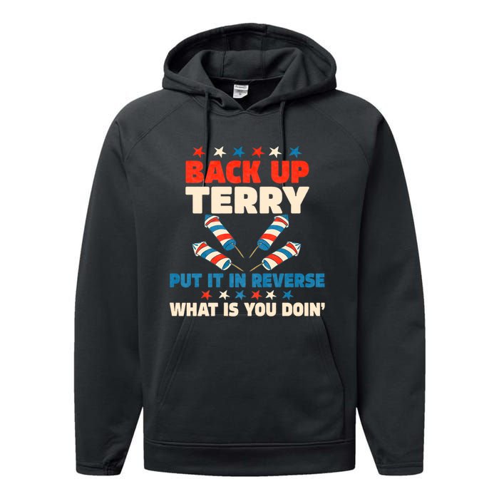 Back It Up Terry Put It In Reverse July 4th Fireworks Terry Performance Fleece Hoodie