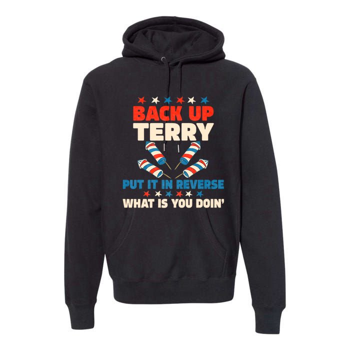 Back It Up Terry Put It In Reverse July 4th Fireworks Terry Premium Hoodie