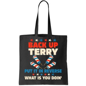 Back It Up Terry Put It In Reverse July 4th Fireworks Terry Tote Bag