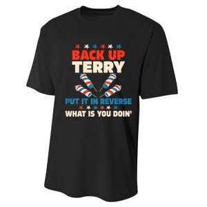 Back It Up Terry Put It In Reverse July 4th Fireworks Terry Performance Sprint T-Shirt