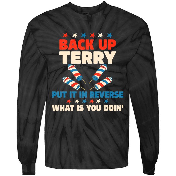 Back It Up Terry Put It In Reverse July 4th Fireworks Terry Tie-Dye Long Sleeve Shirt