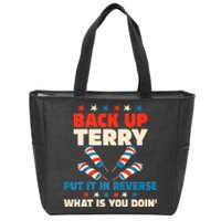 Back It Up Terry Put It In Reverse July 4th Fireworks Terry Zip Tote Bag